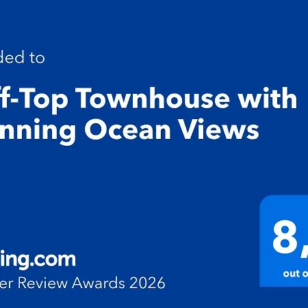 Cliff-top Townhouse With Stunning Ocean Views Apartman *